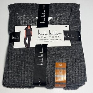 Nicole Miller New York women's pajama set in a soft, ribbed knit fabric, sized M